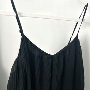 Pleated Tank Top | Black | Topshop | US4